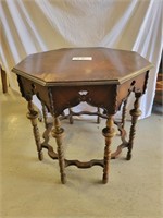 Octagon Wooden End Table 32" Diam. 30.5" Tall
