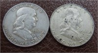 $21.44 Melt Value 6-19-24: (2) 90% Silver Franklin