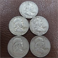 $53.60 Face Value 6-19-24: Five (5) 90% Silver