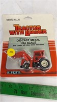 Duetz- Allis tractor with loader 1/64 scale die