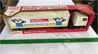 ERTL child world truck and trailer.