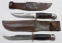 2 Old Fixed Blade Knives: Marble's & Other