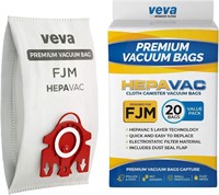 20pk VEVA HEPA FJM Vacuum Bags
