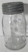 CROWN EATONS 190 YOUNG ST MIDGET PINT FRUIT JAR