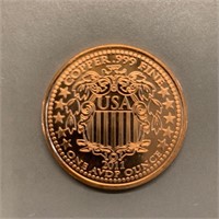 2011 US .999 One AVDP Copper Indian Head