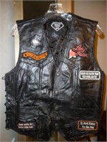 Lady Rider Leather Biker Vest - Size Medium