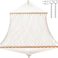 12ft Double Hammock  Cotton Rope  450 lbs Cap.