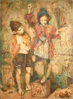 CONGER METCALF Two Children Painting