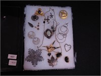 Group of jewelry including pin with ship on front