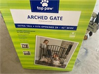 Top Paw Arched gate - Bronze