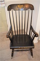 Black Rocking Chair with Cushions