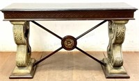 Neoclassical Style Marble Top Console / Sofa Table