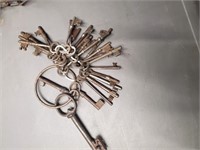 group of skeleton keys,2 padlocks