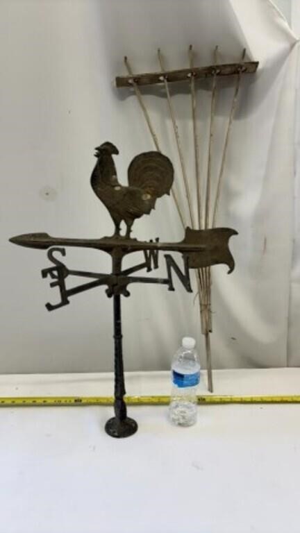 Rooster Weather Vane, Small Trellis