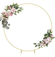 6-7FT GOLD METAL ROUND ARCH BACKDROP STAND