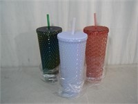 3 count new tall 26oz double wall Tumblers