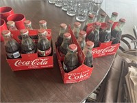 3 six pack Christmas glass bottle, cokes