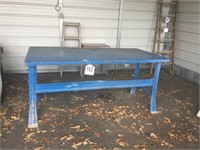Industrial Metal Work Bench 34"T 72"L 36"W (could