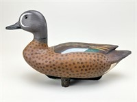 Hand Carved Drake Bluewing Teal