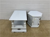 (2) Various Wooden Painted End Tables