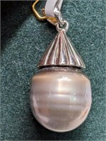 $1850 Silver 6.21G Tahitian Pearl 14Mm Pendant