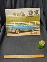 16" x 20" '57 Chevy Bel Air Car Print Horses