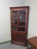 Suter's Walnut 16 Pane Corner Cabinet