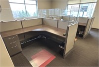 BANK OF 3 - 6' X 6' CUBICLE WK STATIONS