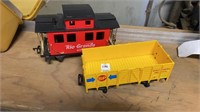 Plastic toy trains, 10 “ long