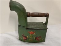 Antique Cast Iron Towle Painted Coal Iron