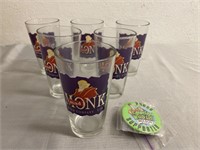 6 Mad Monk Beer Co. Glasses & Molson Pin