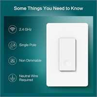 (U) TREATLIFE Smart Light Switch, 2.4Ghz Smart WiF