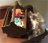 Sewing box with contents