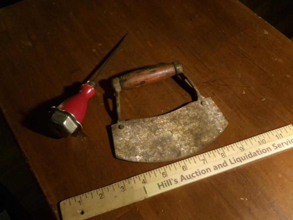 Vintage Red Handle Ice Pick and Chopper