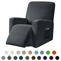 Subrtex Recliner Slipcover with Pockets Stretch Fu