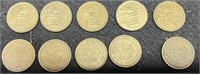 (10) $100 PESO MEXICAN COINS
