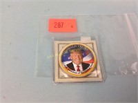 Trump dollar coin,  certificate of authenticity
