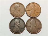 OF) (4) better date 1909 wheat pennies