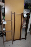 Wooden ladder, wooden plate rack