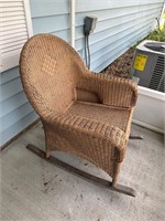 Wicker Rocking Chair B Front Porch