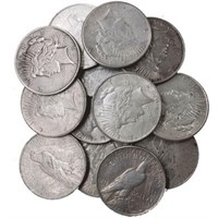 (20) US Silver Peace Dollars