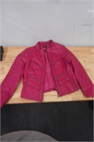 Danier Pink Leather Jacket Size M