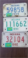 Trailer license plates (3), 1989, 1990, 1992
