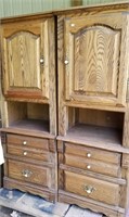 Cabinets, (2) identical, doors & drawers