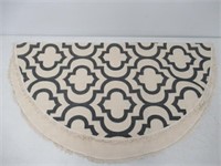 HEBE 4 Ft Cotton Area Rug Round Machine Washable