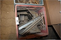 Estate-Red Crate Assorted End Cuts Of Metal