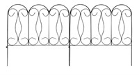 24" Yorkshire Wrought Iron Garden Fence, 16ct