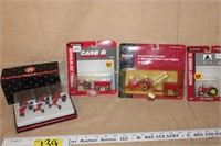 Farmall, Case & Massey 1/64 scale tractors