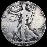 1938-D Walking Liberty Half Dollar NICELY CIRCULAT