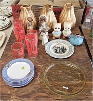 Table Lot Of Houseware Items Including